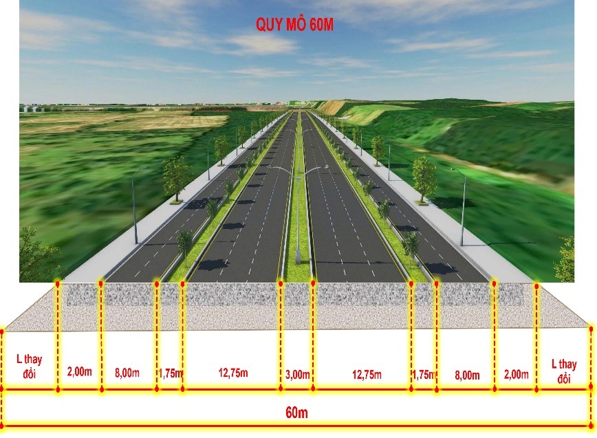 h2.Mặt cắt thiết kế Đường Hương lộ 2 nối dài đến cao tốc thành phố Hồ Chí Minh - Long Thành - Dầu Giây.jpg